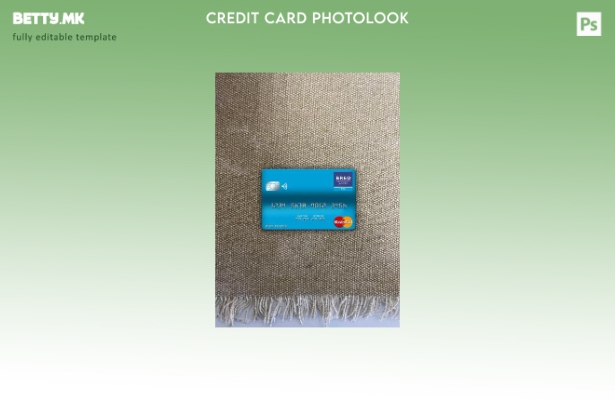 модерен стил на Fiji BRED Bank, преден шаблон за фото изглед на мастер карта